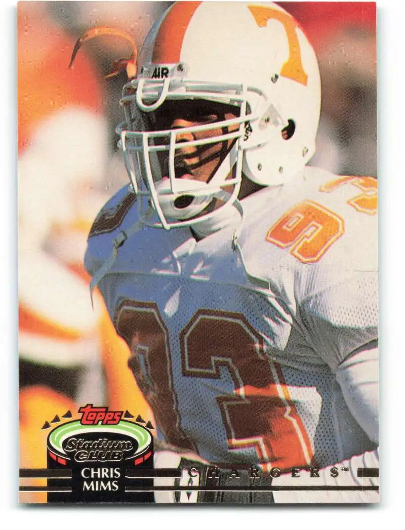 1992 Topps Stadium Club #569 Chris Mims EX Excellent RC Rookie San Diego Chargers Football Card - Football Card Single