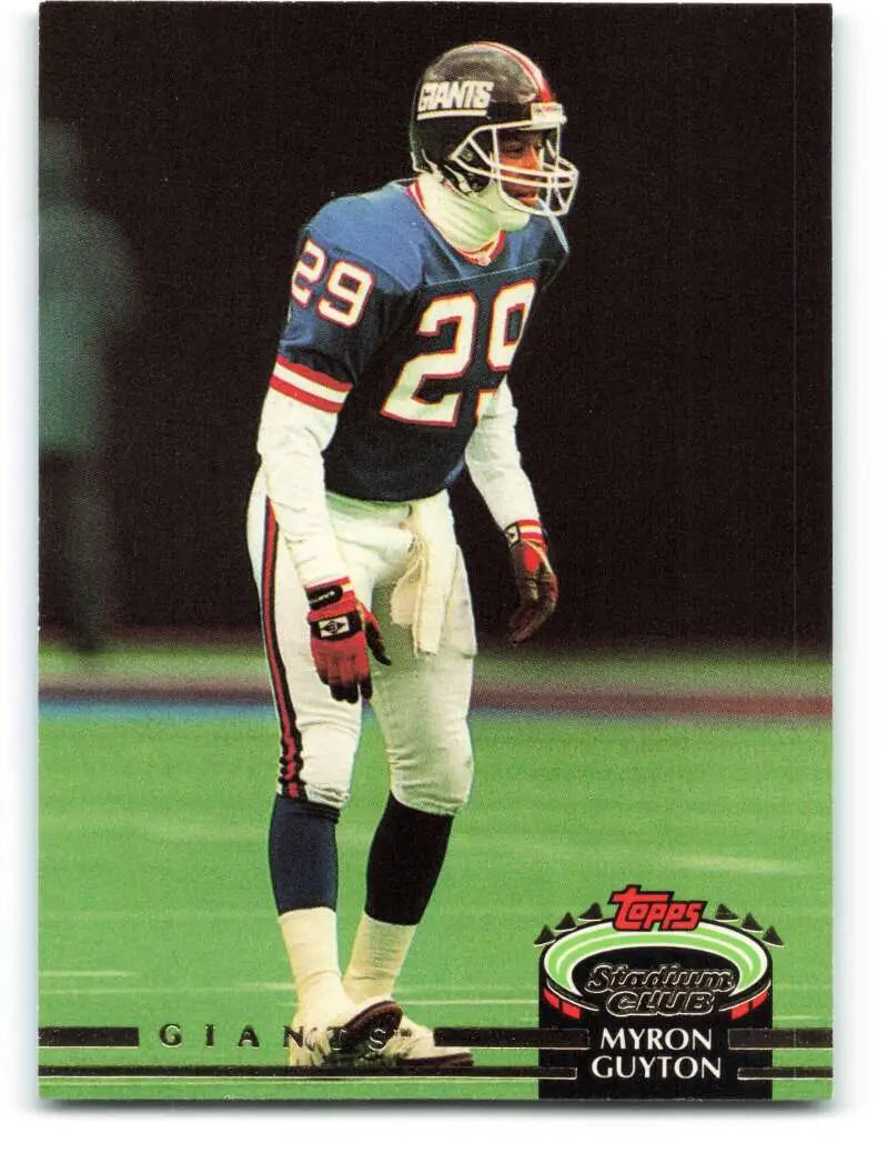 1992 Topps Stadium Club #571 Myron Guyton EX Excellent New York Giants Football Card - Football Card Single