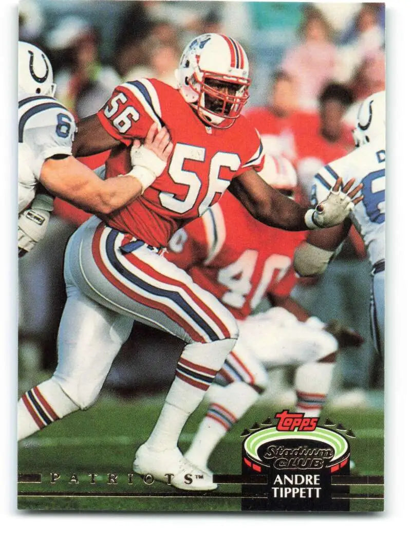 1992 Topps Stadium Club #573 Andre Tippett EX Excellent New England Patriots Football Card - Football Card Single