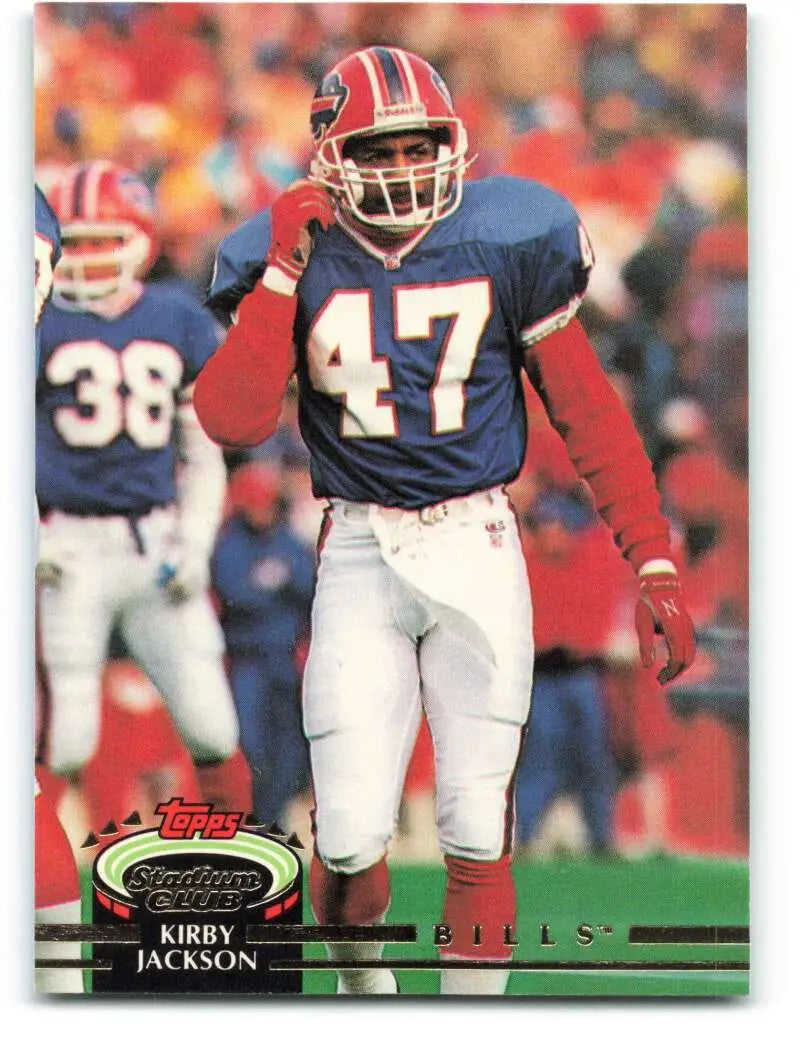 1992 Topps Stadium Club #574 Kirby Jackson EX Excellent Buffalo Bills Football Card - Football Card Single
