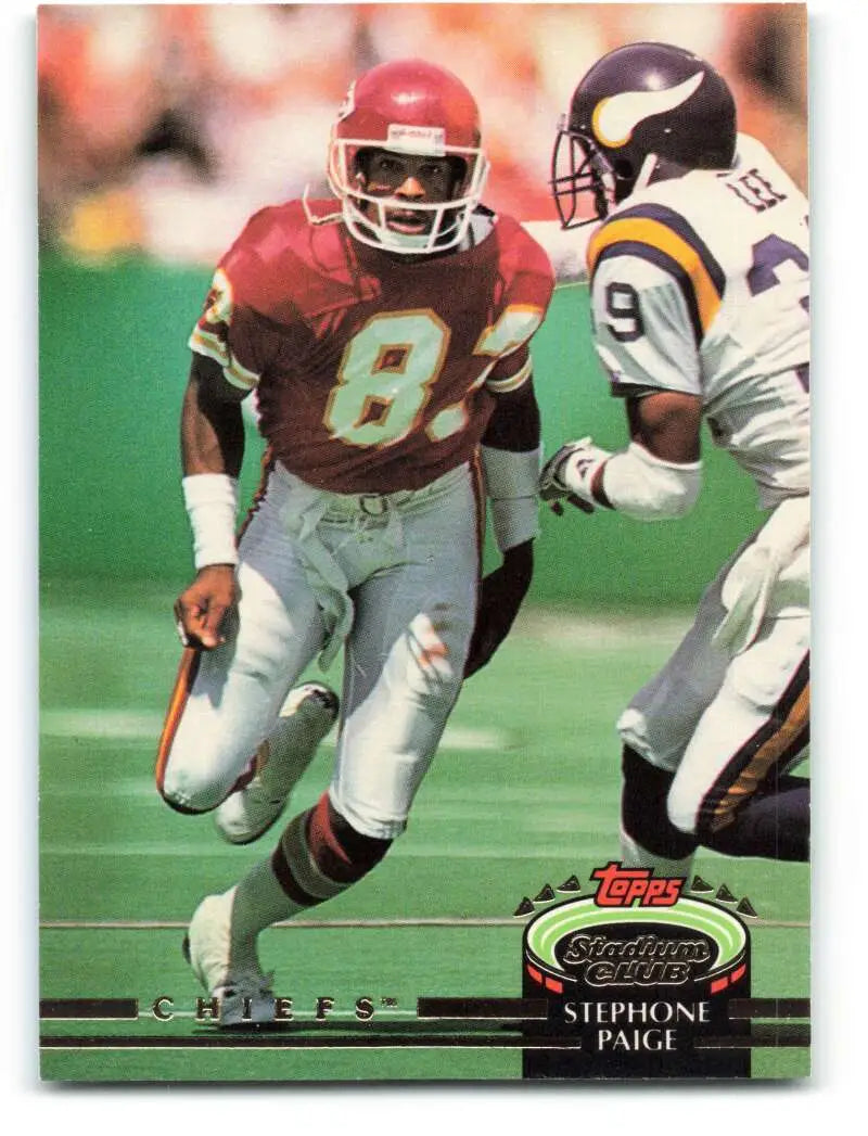 1992 Topps Stadium Club #576 Stephone Paige EX Excellent Kansas City Chiefs Football Card