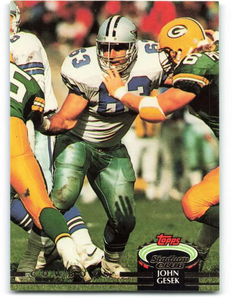 1992 Topps Stadium Club #578 John Gesek EX Excellent Dallas Cowboys Football Card