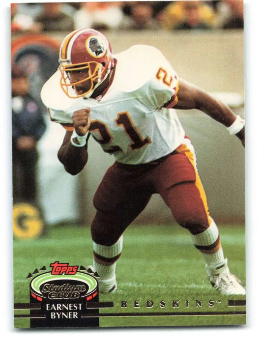 1992 Topps Stadium Club #579 Earnest Byner EX Excellent Washington Redskins Football Card - Football Card Single