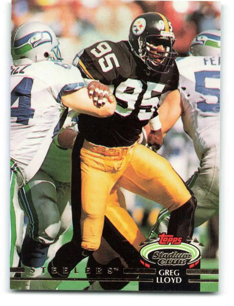 1992 Topps Stadium Club #584 Greg Lloyd EX Excellent Pittsburgh Steelers Football Card - Football Card Single