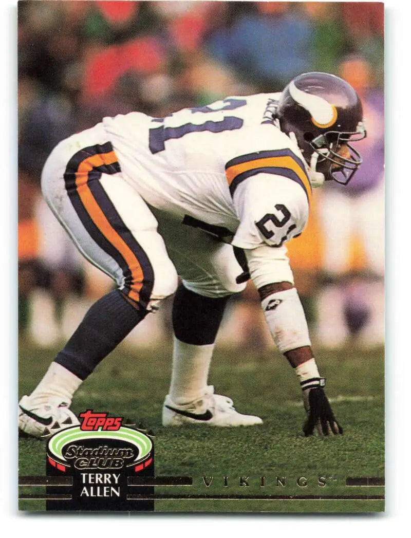1992 Topps Stadium Club #587 Terry Allen EX Excellent Minnesota Vikings Football Card - Football Card Single