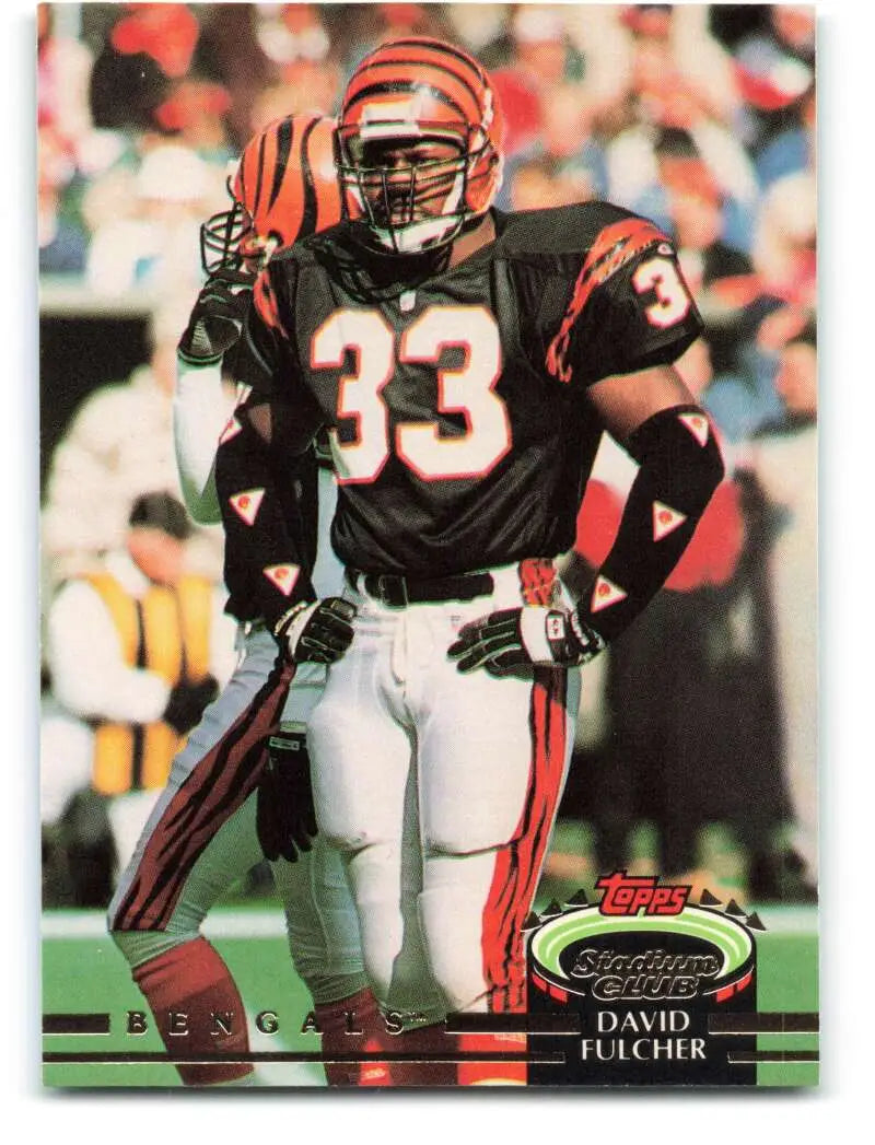 1992 Topps Stadium Club #588 David Fulcher EX Excellent Cincinnati Bengals Football Card - Football Card Single