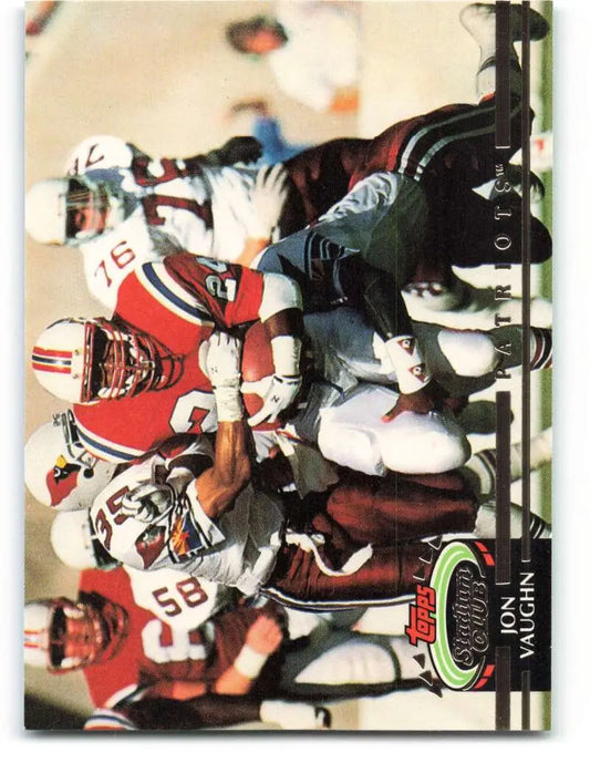 1992 Topps Stadium Club #59 Jon Vaughn EX Excellent New England Patriots Football Card - Football Card Single
