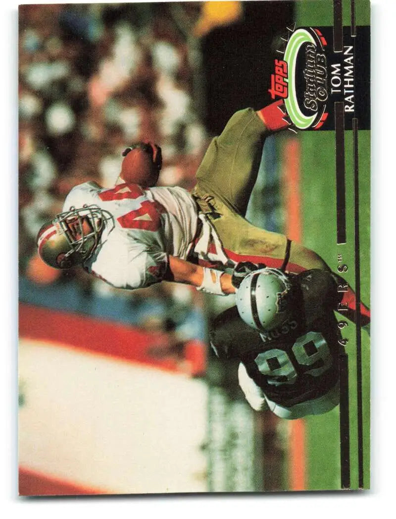 1992 Topps Stadium Club #593 Tom Rathman EX Excellent San Francisco 49ers Football Card - Football Card Single
