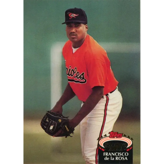 1992 Topps Stadium Club #61 Francisco de la Rosa NM-MT RC Rookie Baltimore Orioles Baseball Card - Baseball Card Single