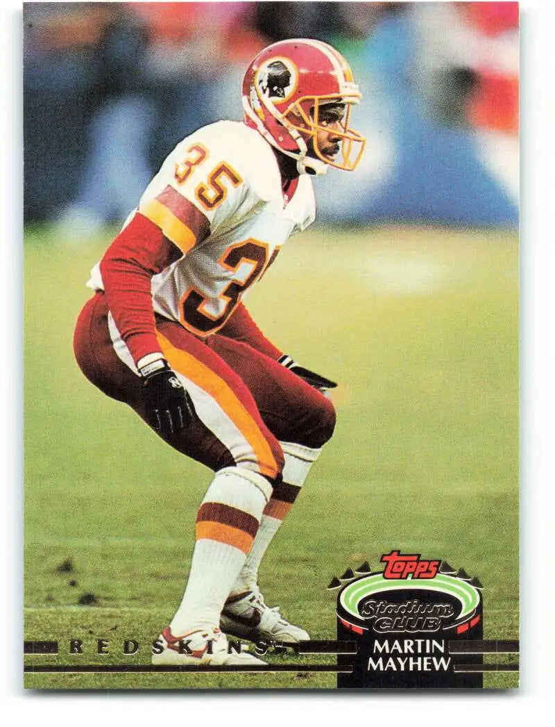 1992 Topps Stadium Club #63 Martin Mayhew EX Excellent Washington Redskins Football Card