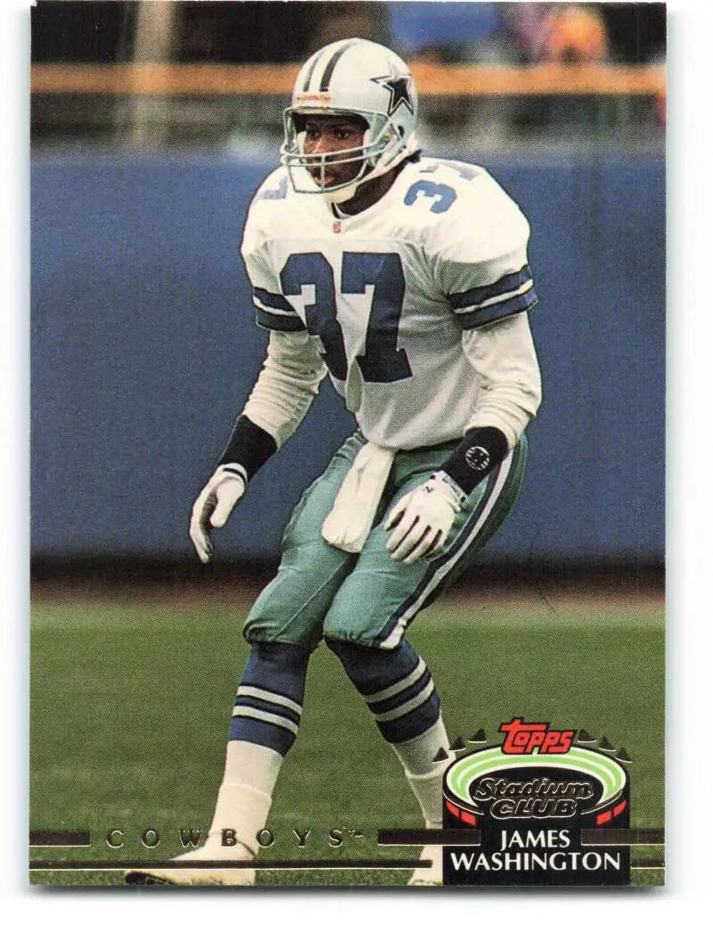 1992 Topps Stadium Club #67 James Washington EX Excellent Dallas Cowboys Football Card - Football Card Single