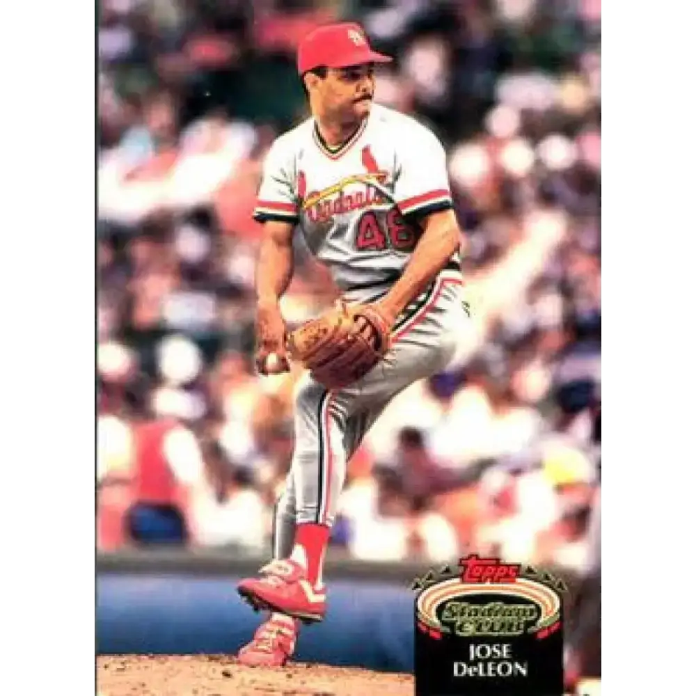 1992 Topps Stadium Club #67 Jose DeLeon NM-MT St. Louis Cardinals Baseball Card - Baseball Card Single