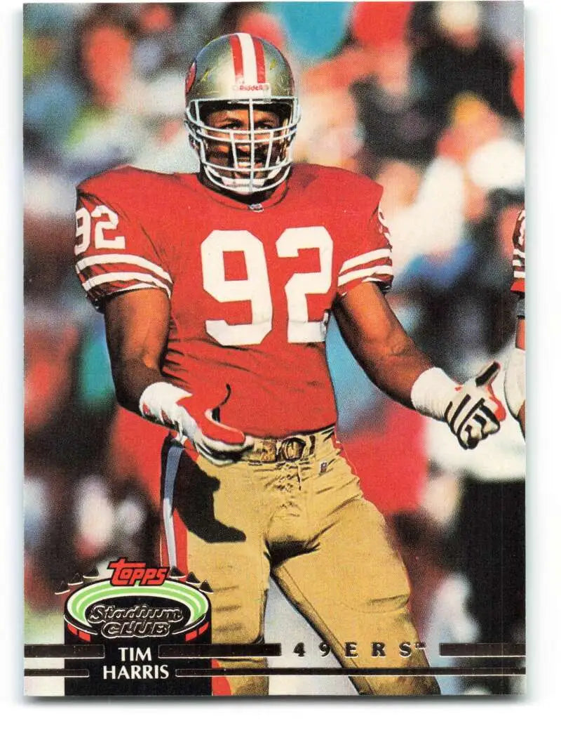 1992 Topps Stadium Club #68 Tim Harris EX Excellent San Francisco 49ers Football Card