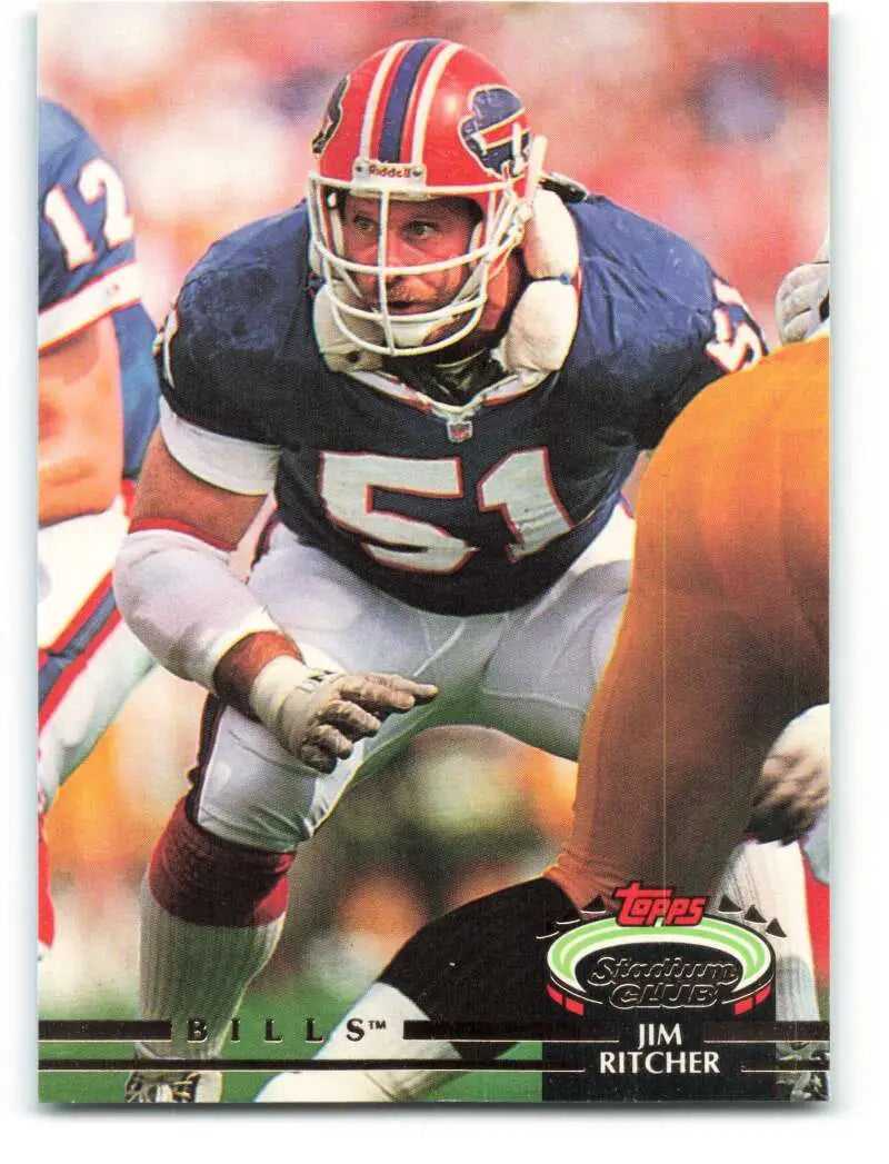 1992 Topps Stadium Club #69 Jim Ritcher EX Excellent Buffalo Bills Football Card - Football Card Single