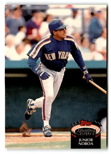 Original gloss Topps Stadium Club baseball card of Junior Noboa Mets ID 76040