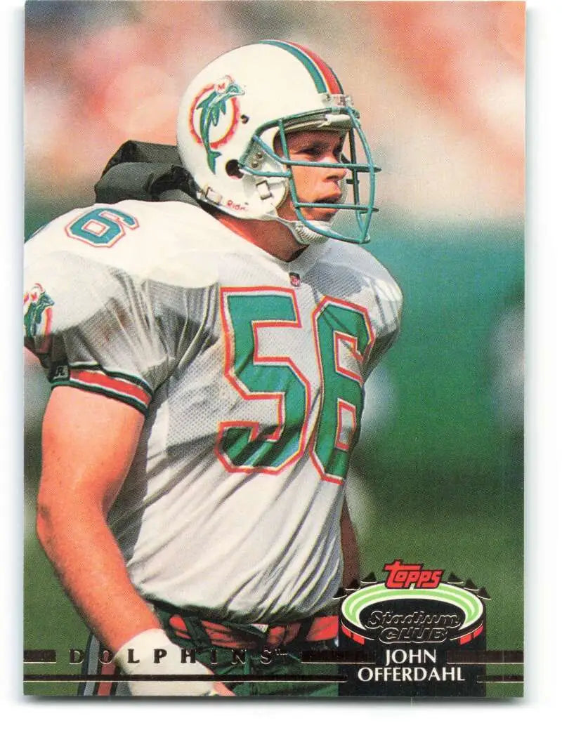 1992 Topps Stadium Club #71 John Offerdahl EX Excellent Miami Dolphins Football Card - Football Card Single