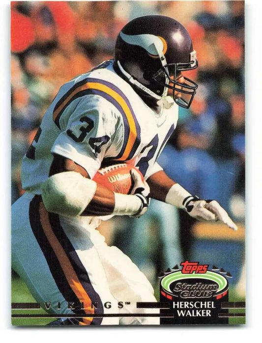 1992 Topps Stadium Club #72 Herschel Walker EX Excellent Minnesota Vikings Football Card - Football Card Single