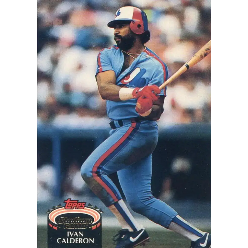 1992 Topps Stadium Club #73 Ivan Calderon NM-MT Montreal Expos Baseball Card - Baseball Card Single