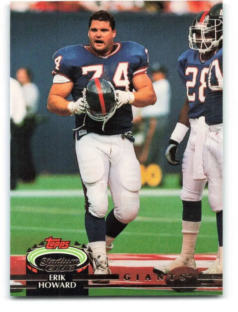 1992 Topps Stadium Club #74 Erik Howard EX Excellent New York Giants Football Card - Football Card Single