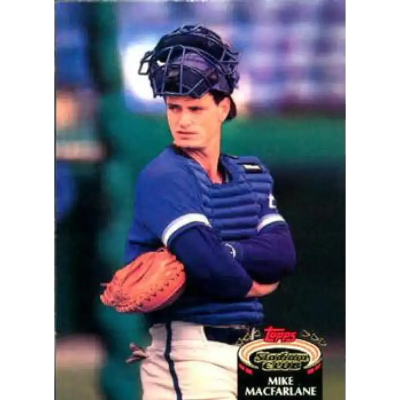 1992 Topps Stadium Club #74 Mike Macfarlane NM-MT Kansas City Royals Baseball Card - Baseball Card Single