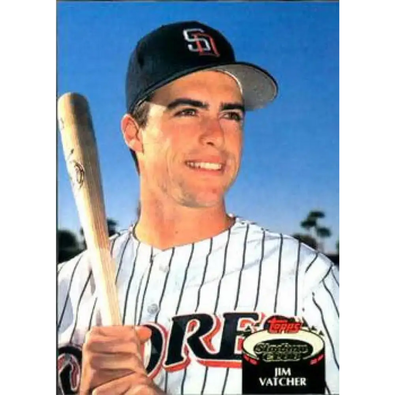 1992 Topps Stadium Club #78 Jim Vatcher NM-MT San Diego Padres Baseball Card - Baseball Card Single