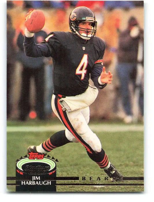 1992 Topps Stadium Club #81 Jim Harbaugh EX Excellent Chicago Bears Football Card - Football Card Single