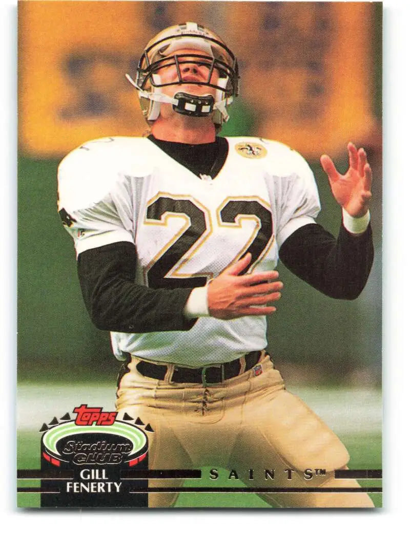 1992 Topps Stadium Club #82 Gill Fenerty EX Excellent New Orleans Saints Football Card