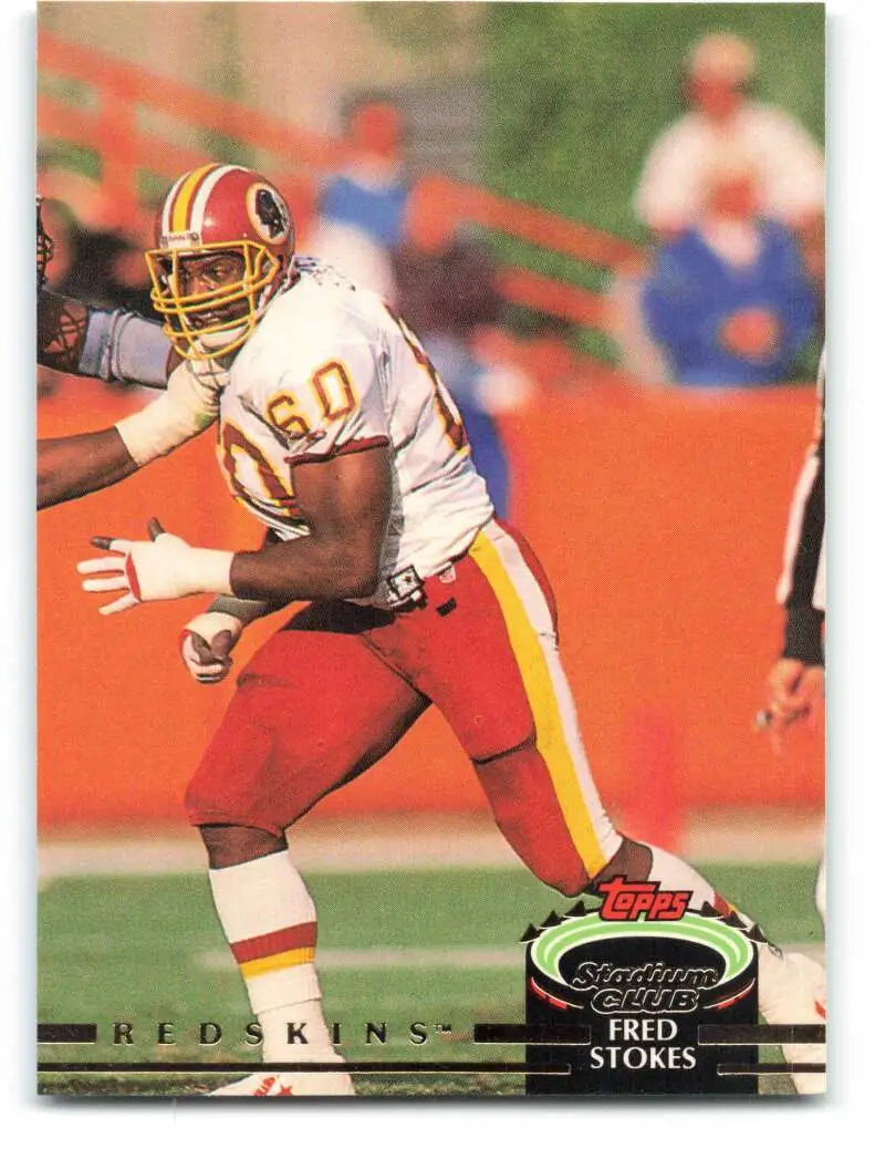 1992 Topps Stadium Club #83 Fred Stokes EX Excellent Washington Redskins Football Card - Football Card Single