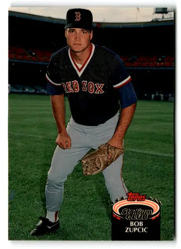 Original gloss Topps Stadium Club baseball card featuring Bob Zupcic rookie Red Sox