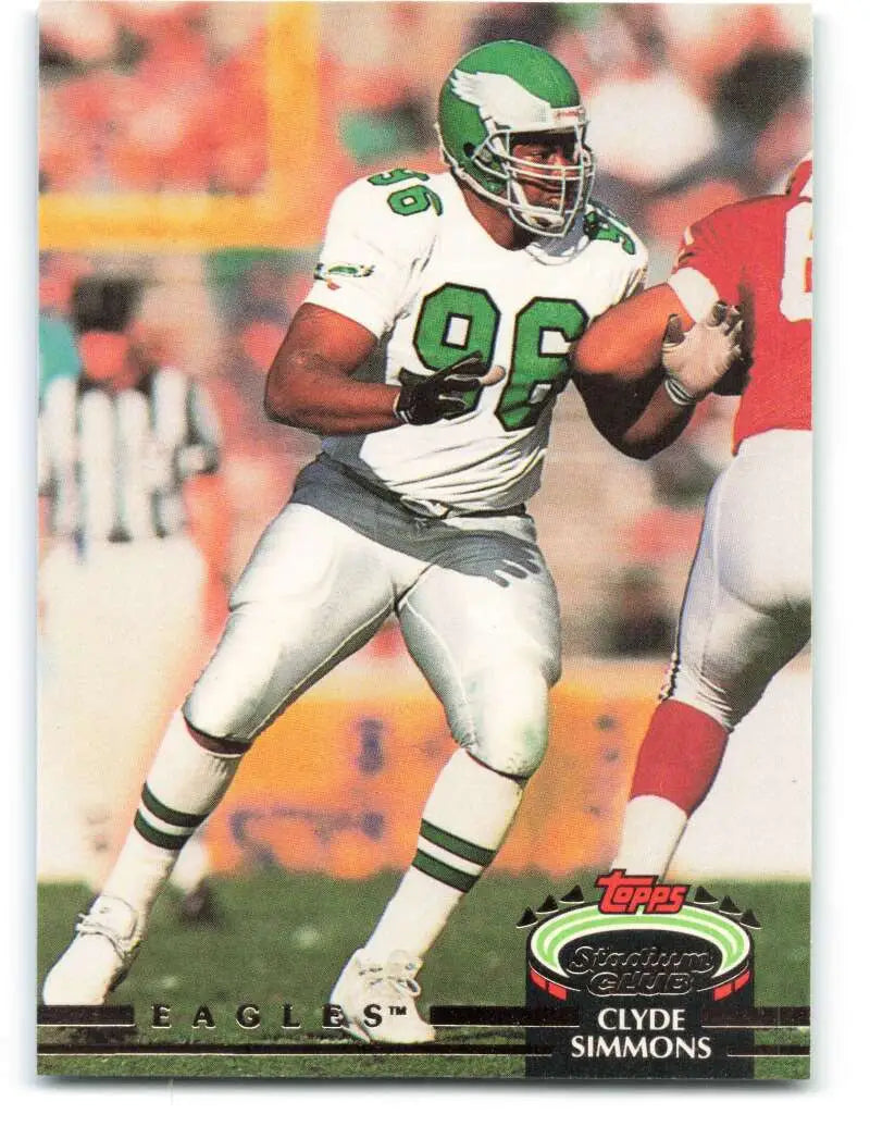 1992 Topps Stadium Club #85 Clyde Simmons EX Excellent Philadelphia Eagles Football Card - Football Card Single
