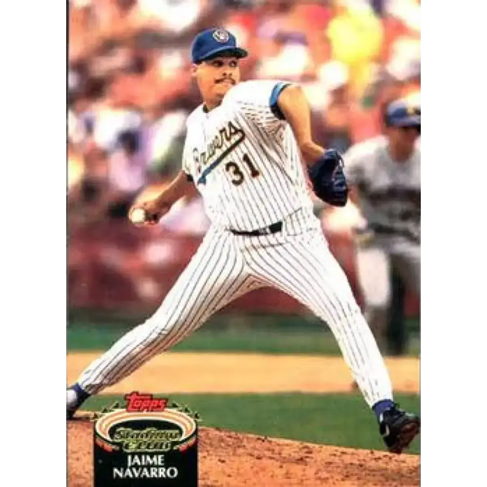 1992 Topps Stadium Club #87 Jaime Navarro NM-MT Milwaukee Brewers Baseball Card - Baseball Card Single