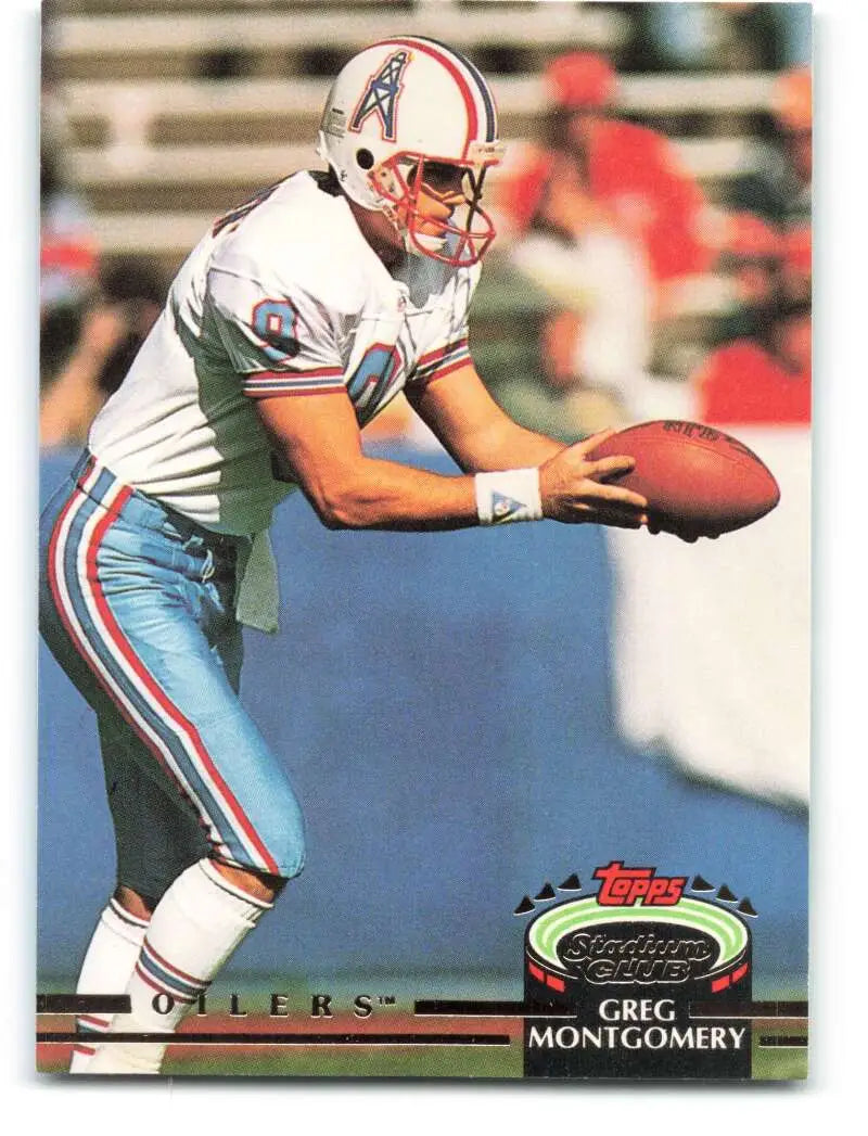 1992 Topps Stadium Club #89 Greg Montgomery EX Excellent Houston Oilers Football Card - Football Card Single