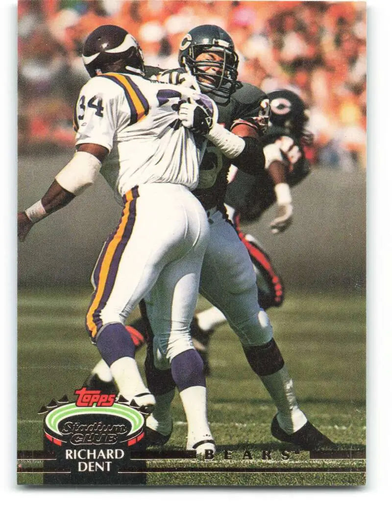 1992 Topps Stadium Club #9 Richard Dent EX Excellent Chicago Bears Football Card - Football Card Single