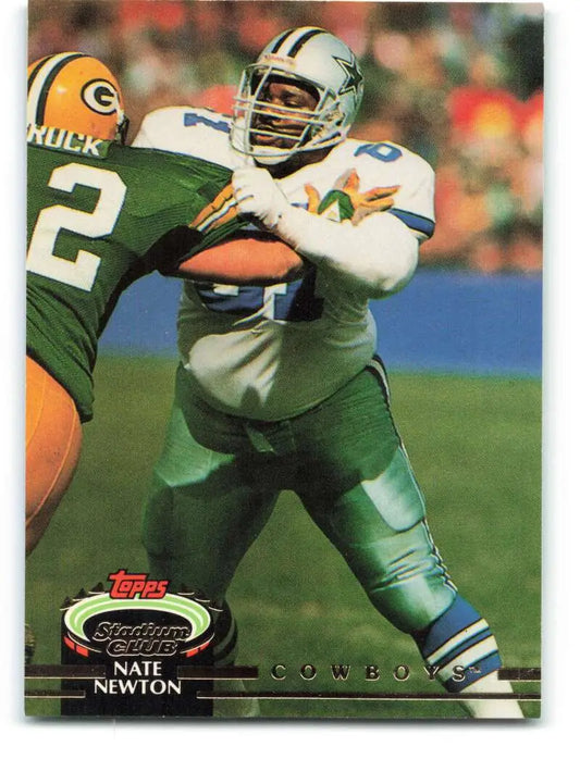 1992 Topps Stadium Club #92 Nate Newton EX Excellent Dallas Cowboys Football Card - Football Card Single