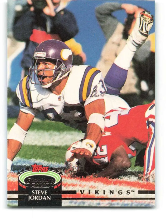 1992 Topps Stadium Club #95 Steve Jordan EX Excellent Minnesota Vikings Football Card