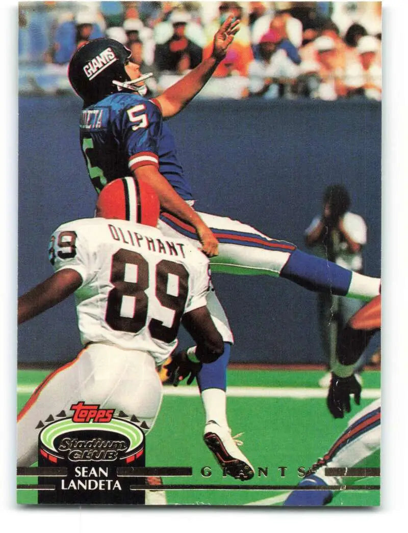 1992 Topps Stadium Club #98 Sean Landeta EX Excellent New York Giants Football Card - Football Card Single