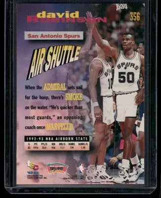 1992 Topps Stadium Club Frequent Flyers David Robinson #356 Basketball - Basketball Card Single