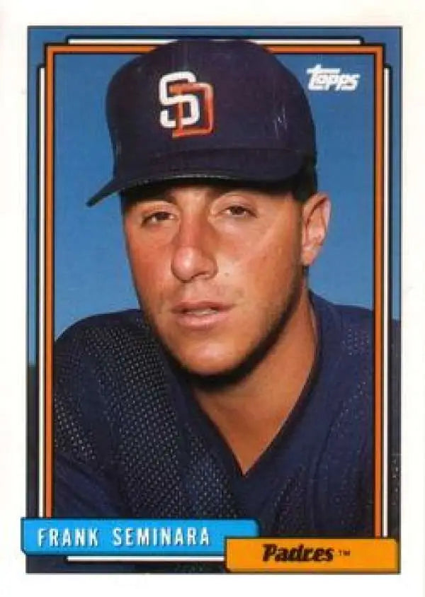 1992 Topps Traded #104T Frank Seminara NM-MT RC Rookie San Diego Padres Baseball Card - Baseball Card Single