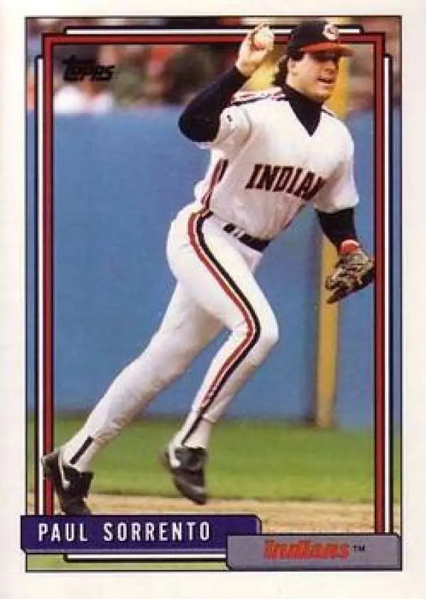 1992 Topps Traded #108T Paul Sorrento NM-MT Cleveland Indians Baseball Card - Baseball Card Single