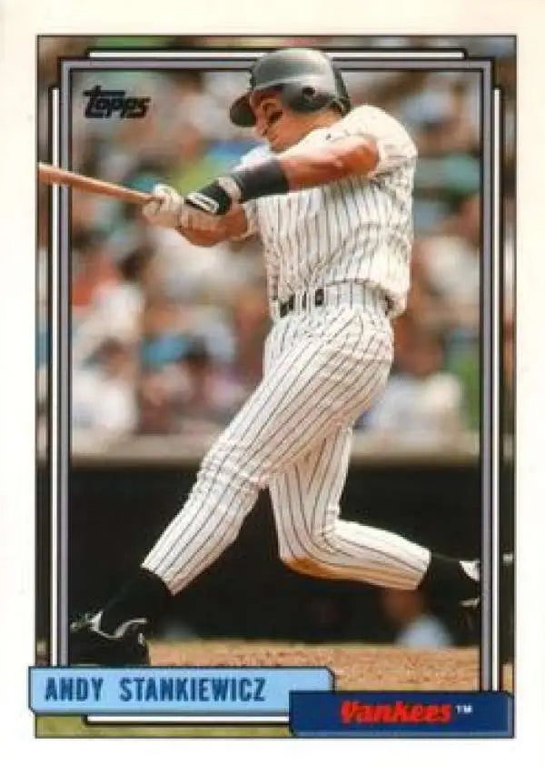 1992 Topps Traded #111T Andy Stankiewicz NM-MT New York Yankees Baseball Card - Baseball Card Single