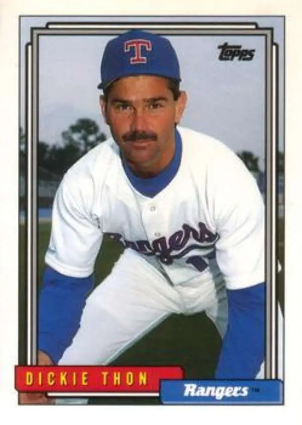 1992 Topps Traded #118T Dickie Thon NM-MT Texas Rangers Baseball Card - Baseball Card Single