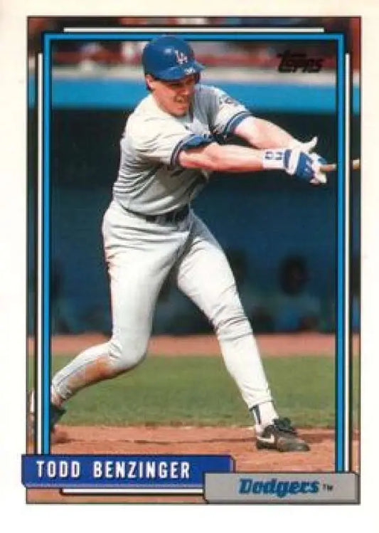 1992 Topps Traded #11T Todd Benzinger NM-MT Los Angeles Dodgers Baseball Card - Baseball Card Single