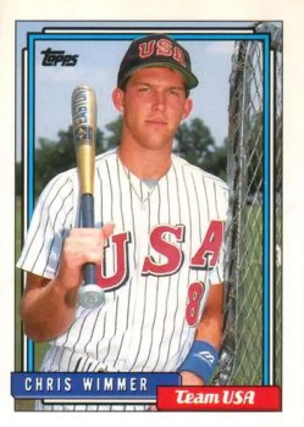 1992 Topps Traded #129T Chris Wimmer NM-MT USA Baseball Card - Baseball Card Single