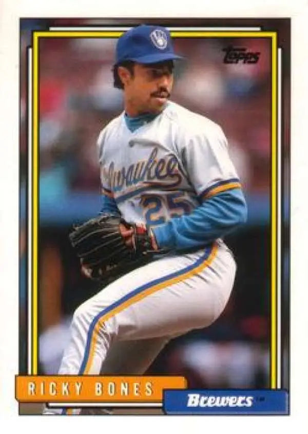 1992 Topps Traded #13T Ricky Bones NM-MT Milwaukee Brewers Baseball Card - Baseball Card Single