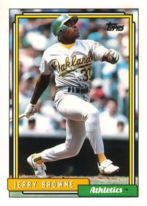 1992 Topps Traded #16T Jerry Browne NM-MT Oakland Athletics Baseball Card - Baseball Card Single
