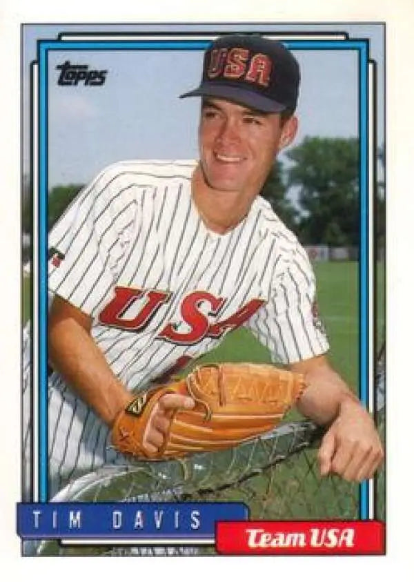 1992 Topps Traded #27T Tim Davis NM-MT RC Rookie USA Baseball Card - Baseball Card Single