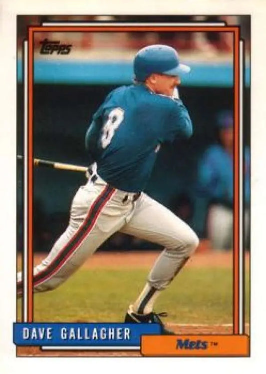 1992 Topps Traded #37T Dave Gallagher NM-MT New York Mets Baseball Card - Baseball Card Single