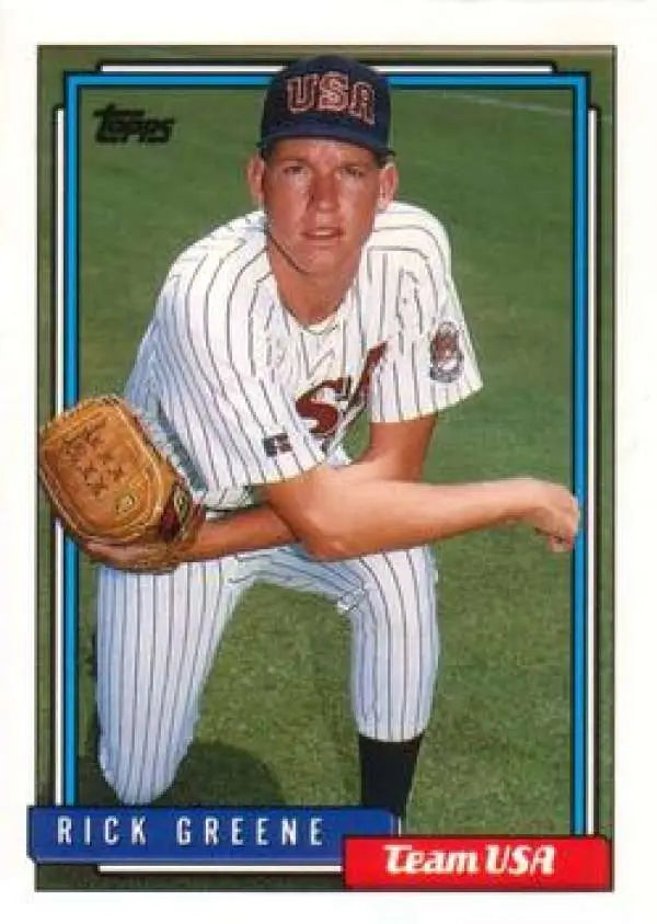 1992 Topps Traded #44T Rick Greene NM-MT RC Rookie USA Baseball Card - Baseball Card Single