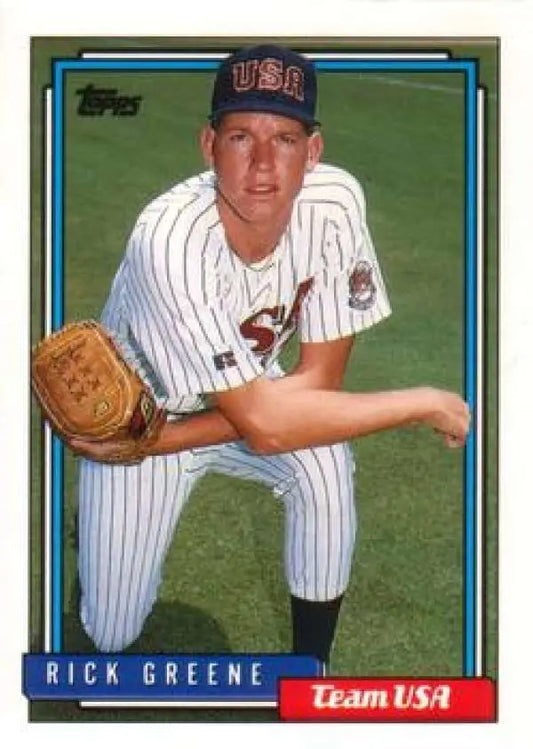 1992 Topps Traded #44T Rick Greene NM-MT RC Rookie USA Baseball Card - Baseball Card Single