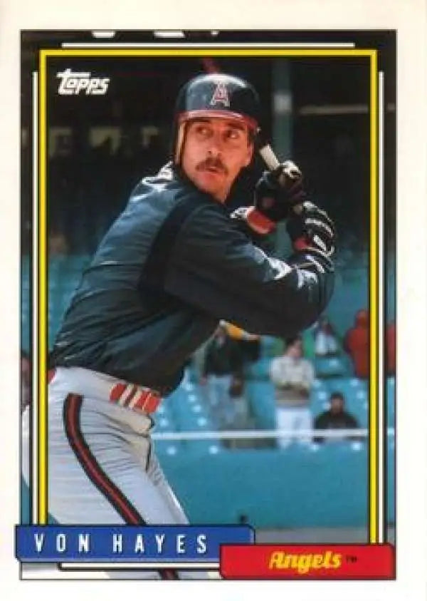 1992 Topps Traded #47T Von Hayes NM-MT California Angels Baseball Card - Baseball Card Single